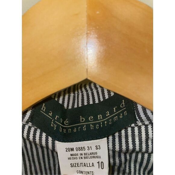 Vintage Harve Bernard pin stripe women’s blazer button down jacket size 10 - Picture 8 of 9